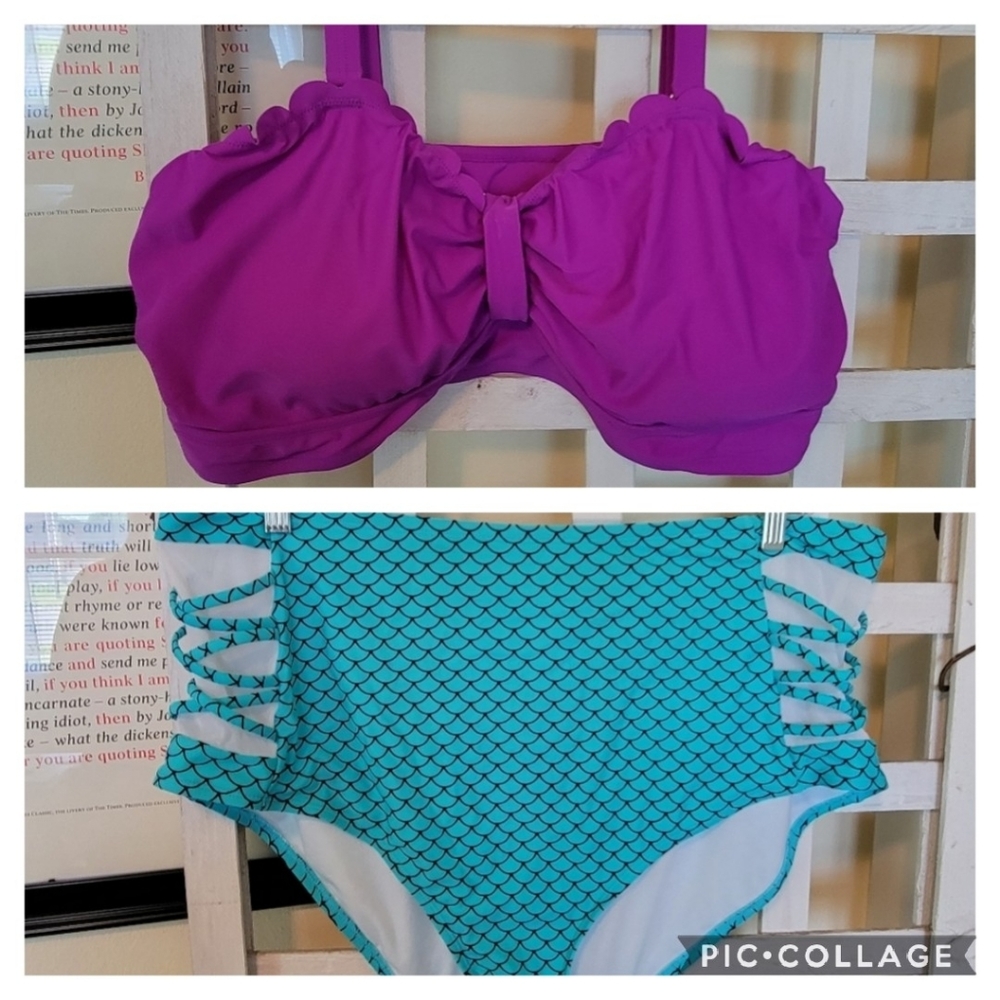 Little Mermaid Plus Swim Suit Set *Both Pieces*